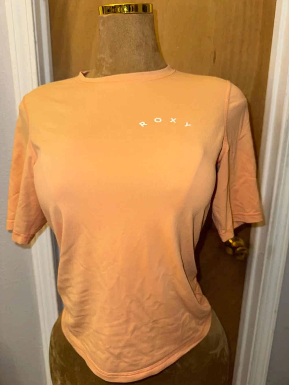 ROXY UPF 50+ Sun Protection Swim Shirt, Orange, Women’s/ Juniors Sz S Beach